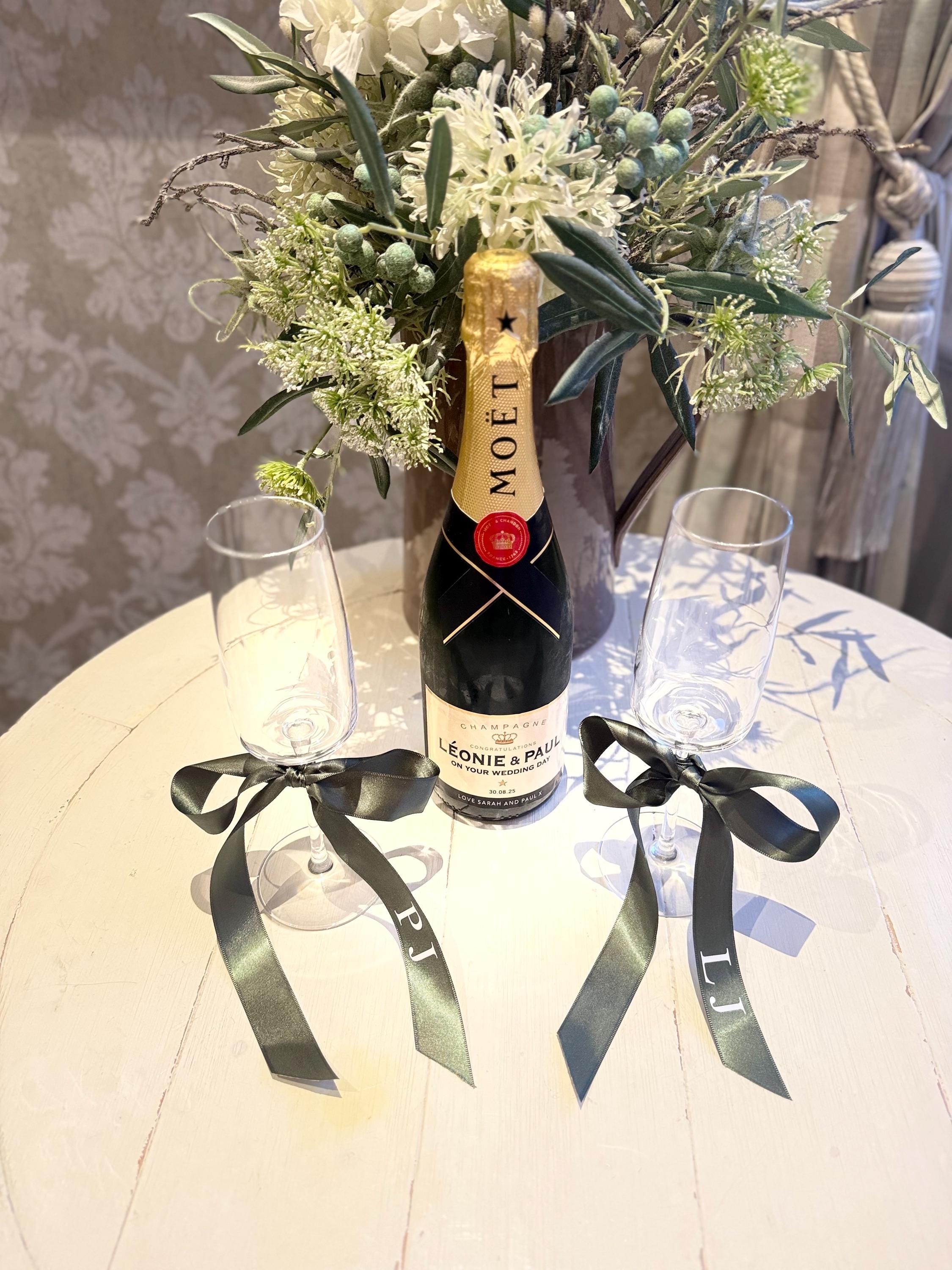 Personalized Wedding Ribbon, Custom Keepsake, Bridal Gift