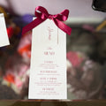 Classic Bow Menu Place Cards with Placecard