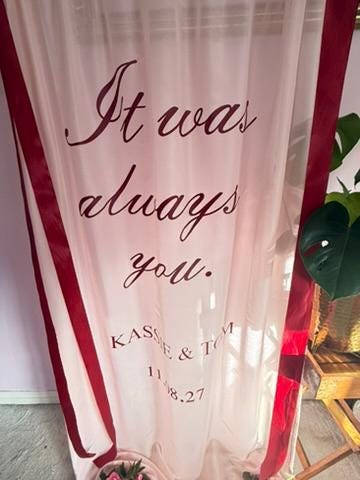 Personalised Fabric Wedding Welcome Sign