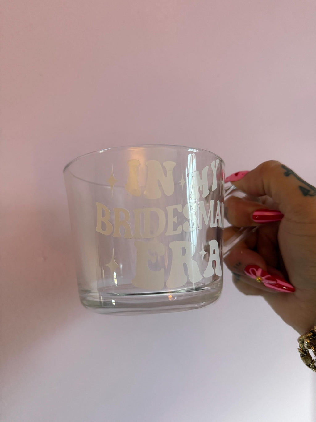 In My Bridesmaid Era Glass Mug | Bridal Party Gift, Bridesmaid Proosal Coffee Mug, Bridal Shower Present,