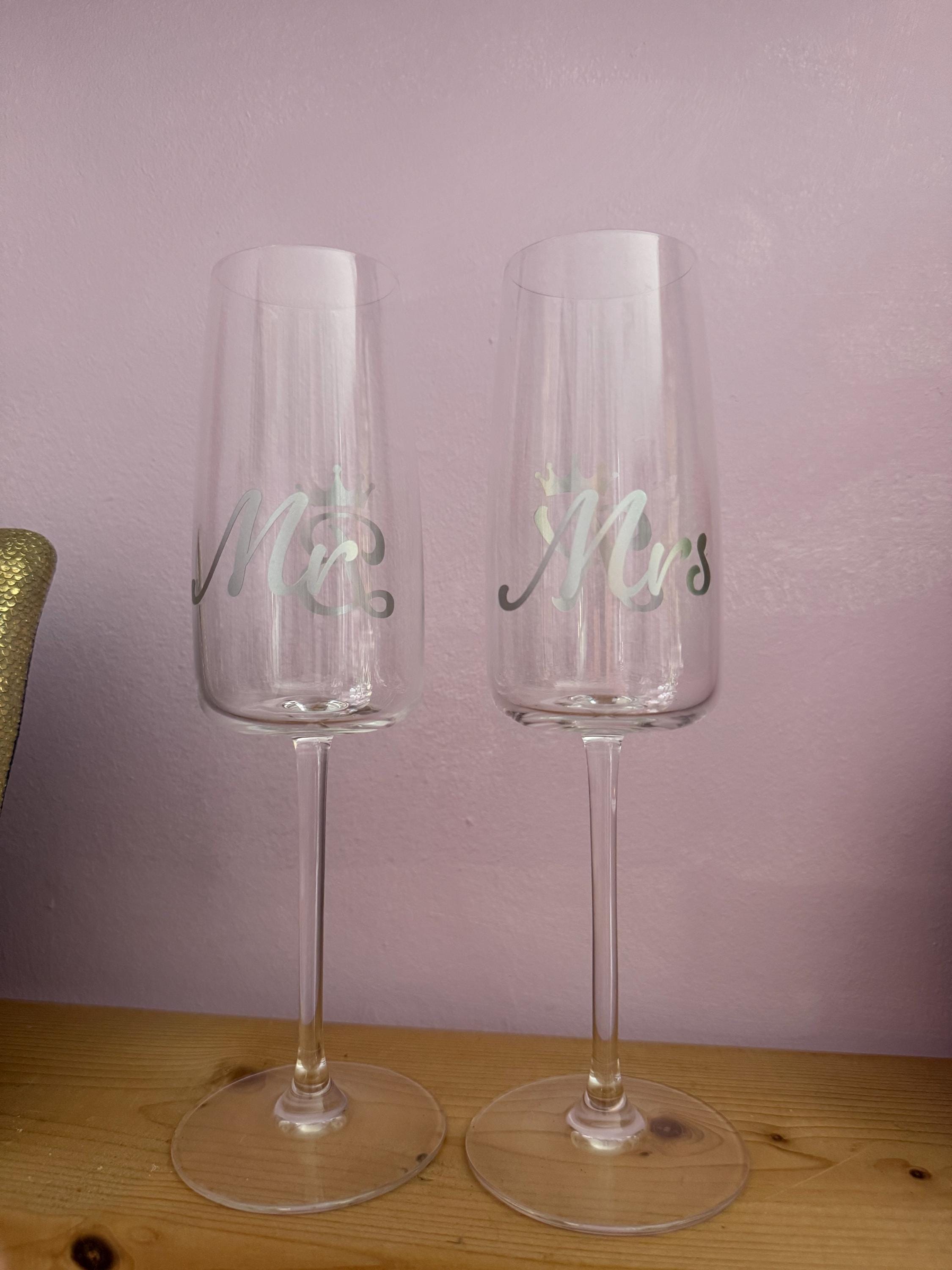 Personalized Champagne Flute | Custom Wedding Toasting Glass, Bridal Shower Gift