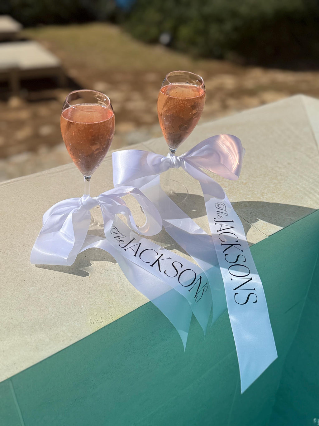 Personalised Champagne Bottle Ribbons – Any Celebration Message