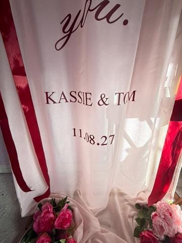 Personalised Fabric Wedding Welcome Sign
