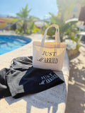 Just Married Canvas Tote Bag, Honeymoon Gift