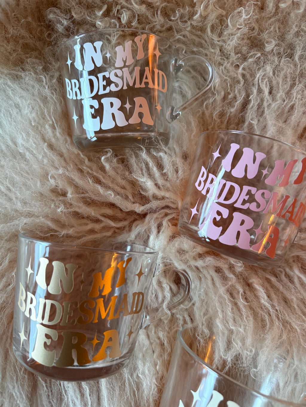 In My Bridesmaid Era Glass Mug | Bridal Party Gift, Bridesmaid Proosal Coffee Mug, Bridal Shower Present,