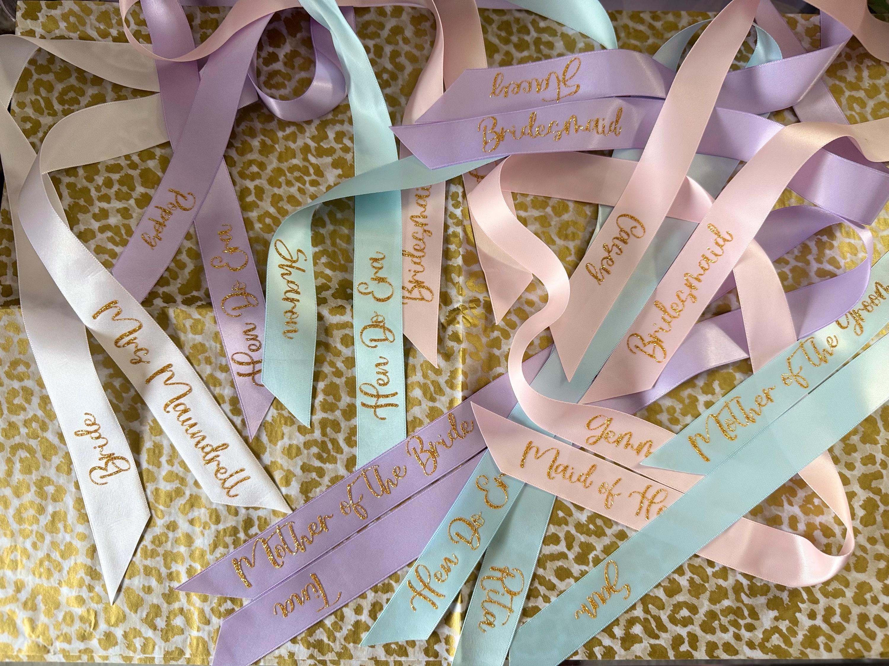 Personalized Wedding Ribbon, Custom Keepsake, Bridal Gift