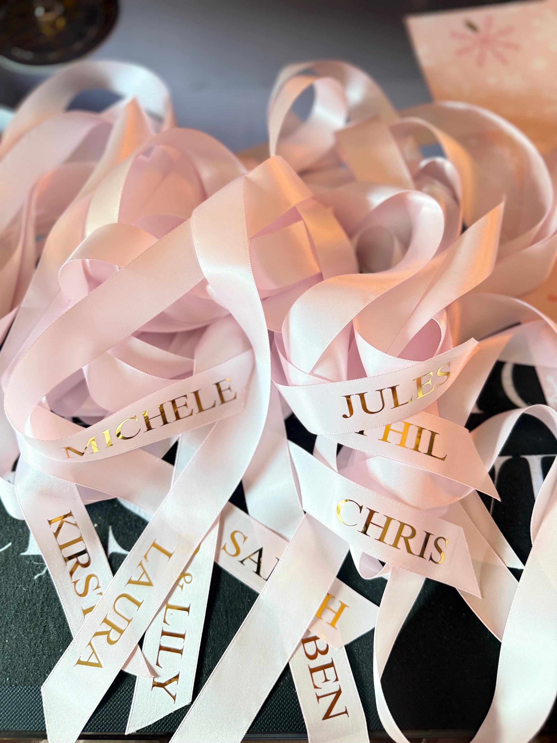 Personalized Wedding Ribbon, Custom Keepsake, Bridal Gift