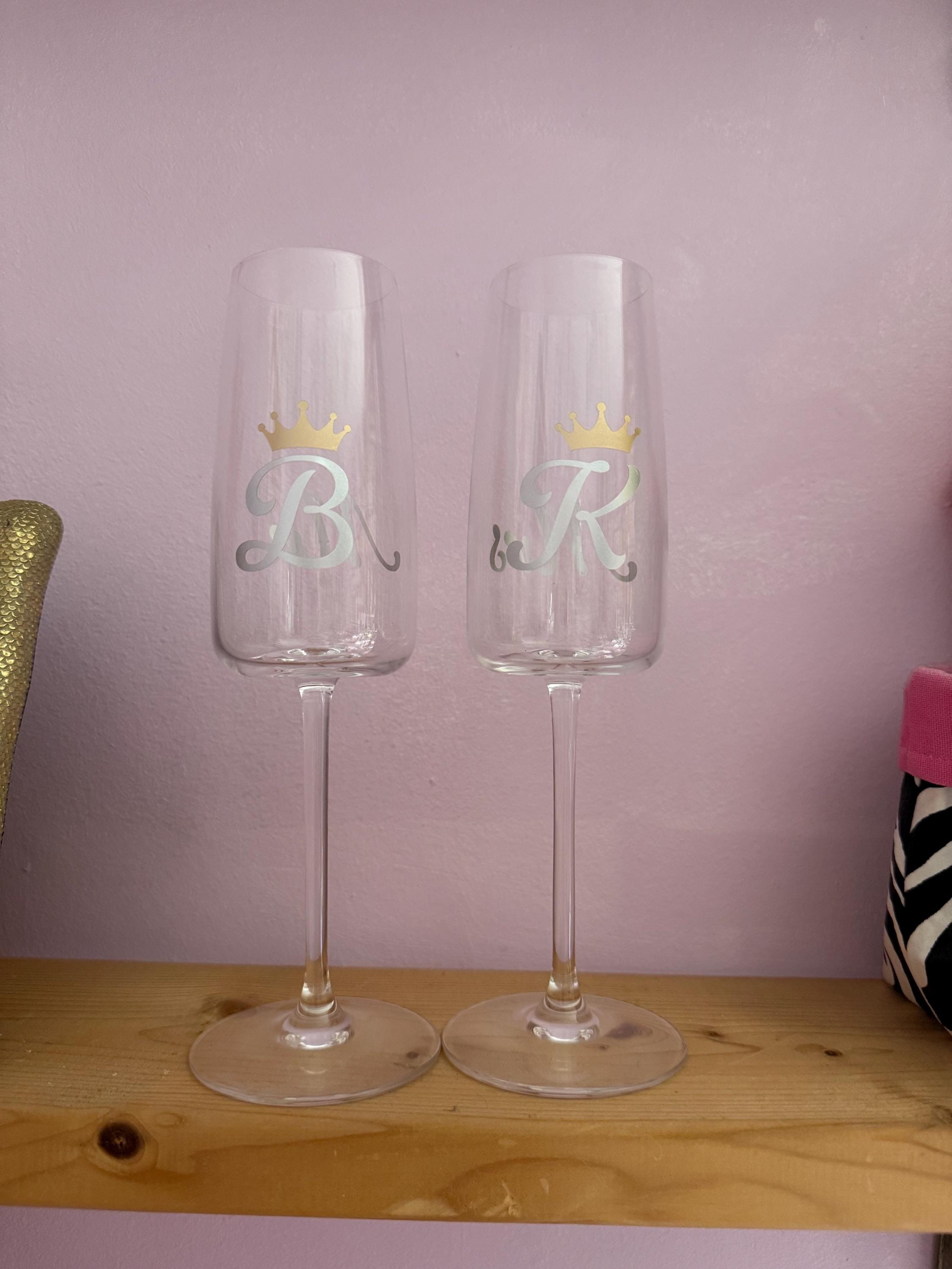 Personalized Champagne Flute | Custom Wedding Toasting Glass, Bridal Shower Gift