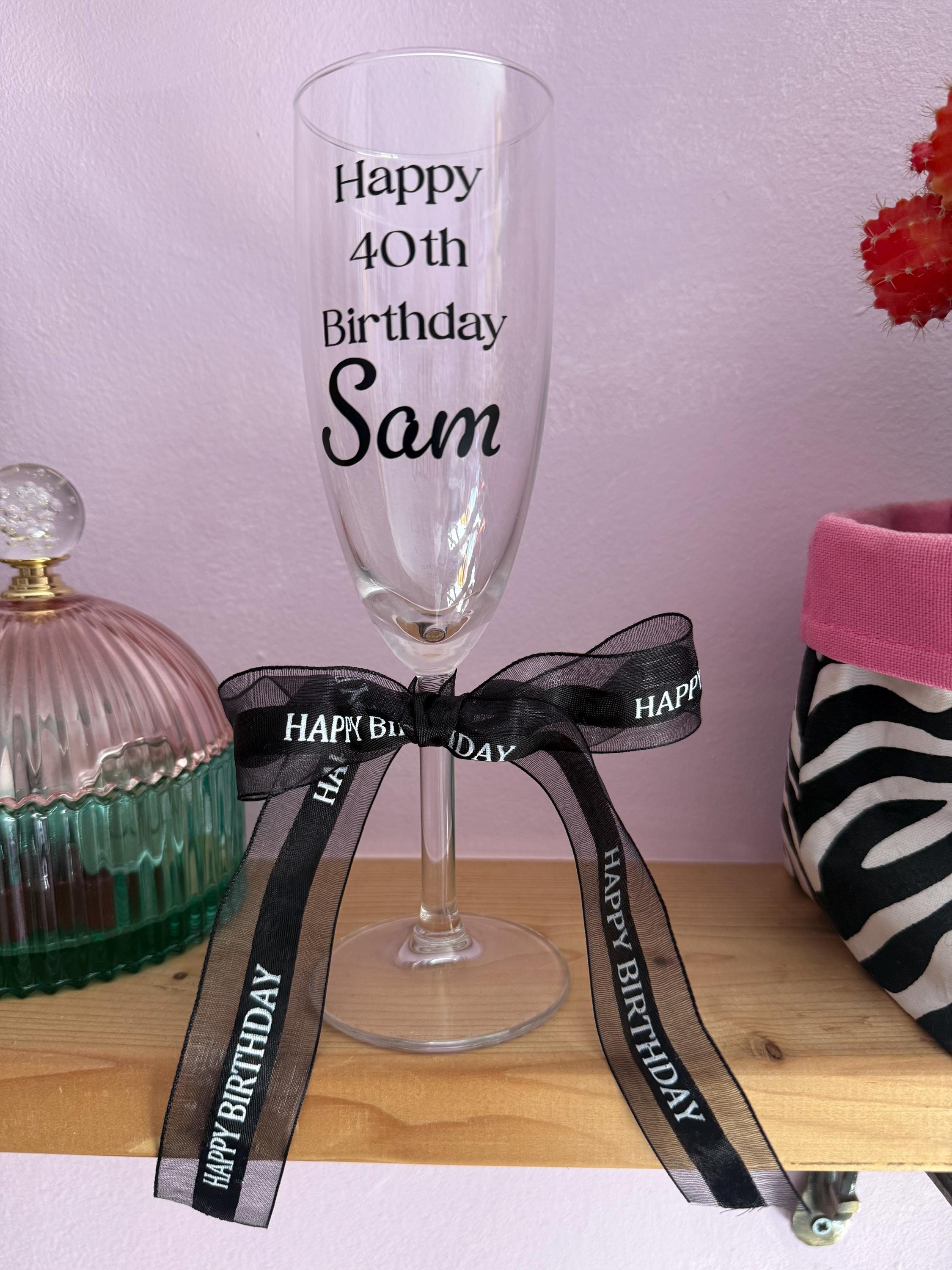 Personalized Champagne Flute | Custom Wedding Toasting Glass, Bridal Shower Gift