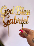 God Bless — Personalised Acrylic Cake Topper