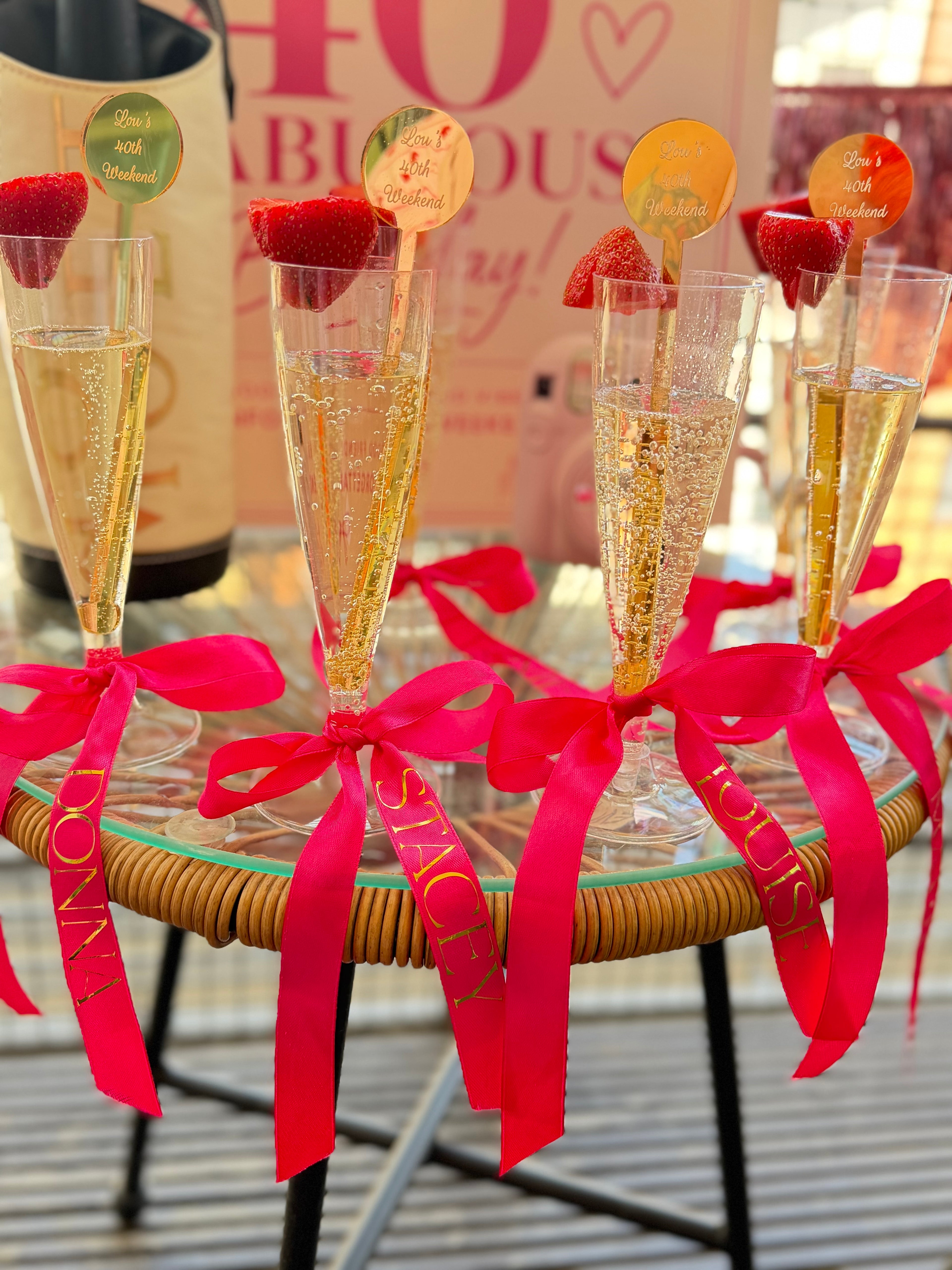 Drink Stirrers — Personalised Acrylic (Set of 6)