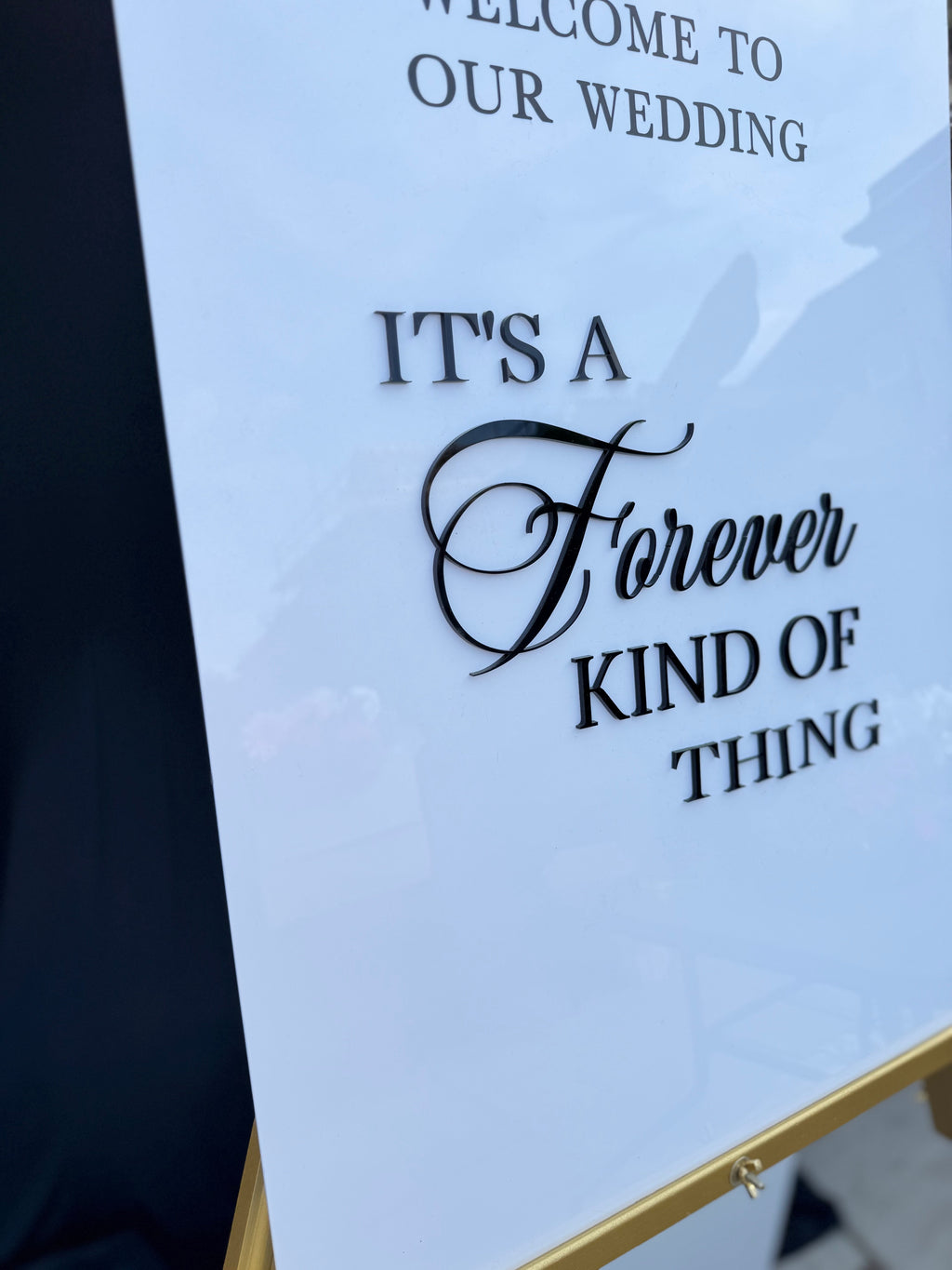 Personalised acrylic wedding welcome sign