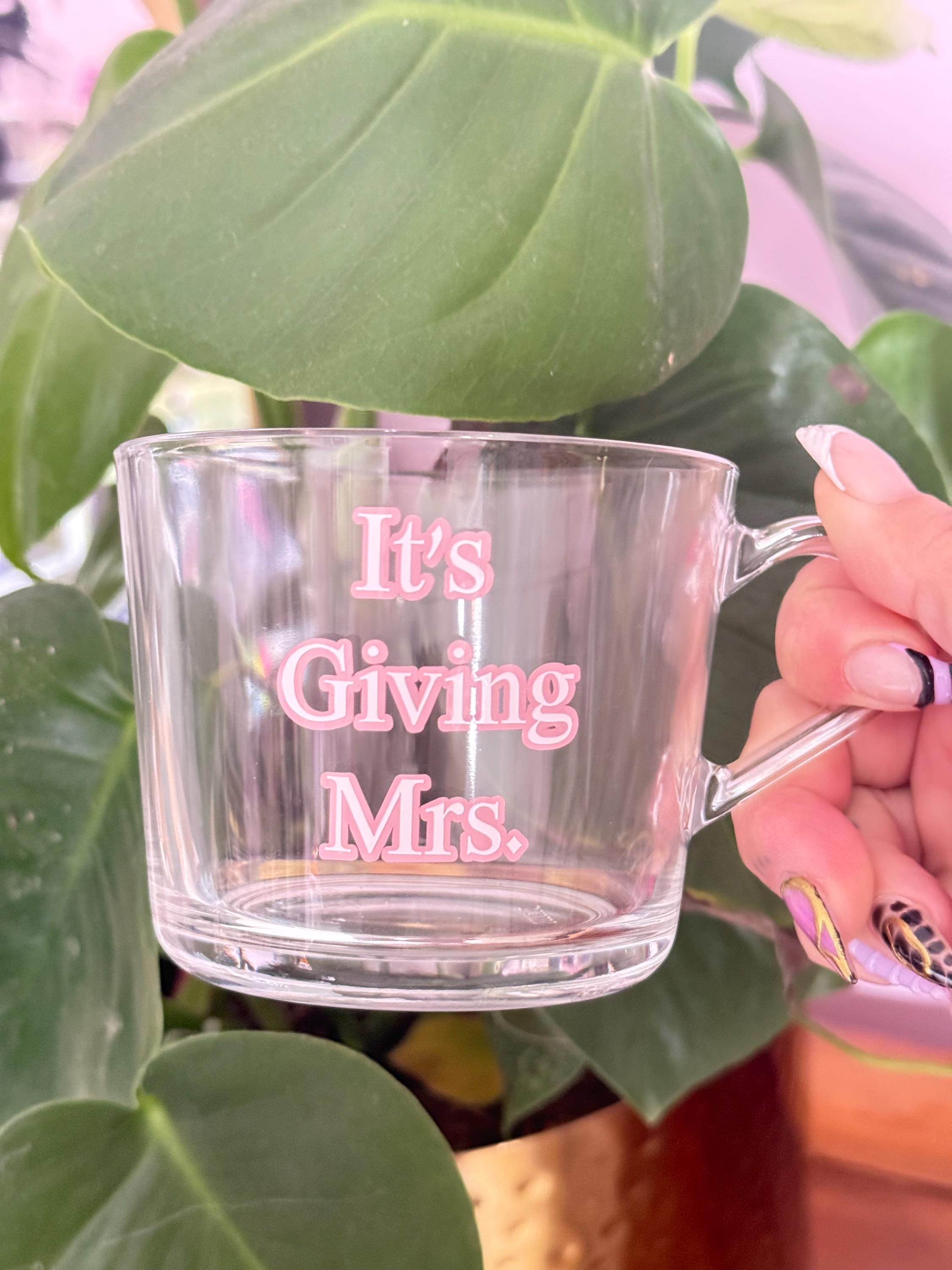 It’s giving Mrs Glass Mug | Newlywed Gift
