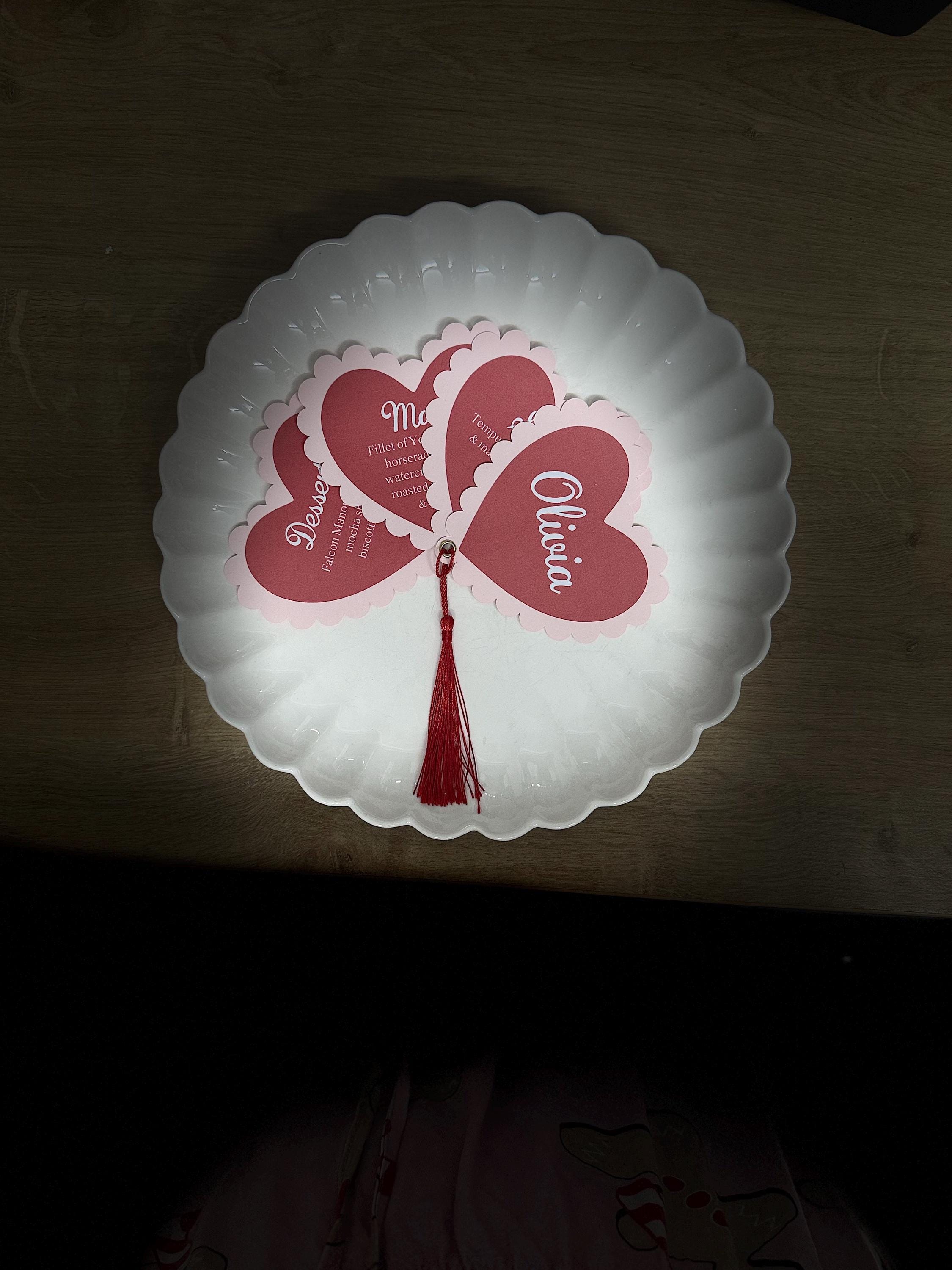 Cupid Collection Heart Menu & Place Cards