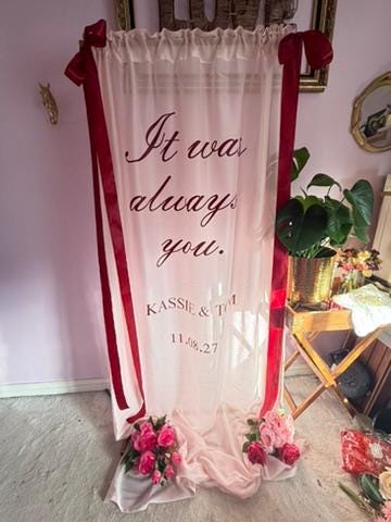 Personalised Fabric Wedding Welcome Sign