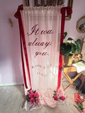 Personalised Fabric Wedding Welcome Sign