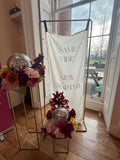 Custom Satin Event Sign | Personalised Wedding Signage