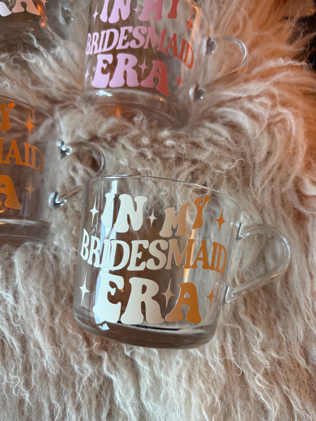 In My Bridesmaid Era Glass Mug | Bridal Party Gift, Bridesmaid Proosal Coffee Mug, Bridal Shower Present,