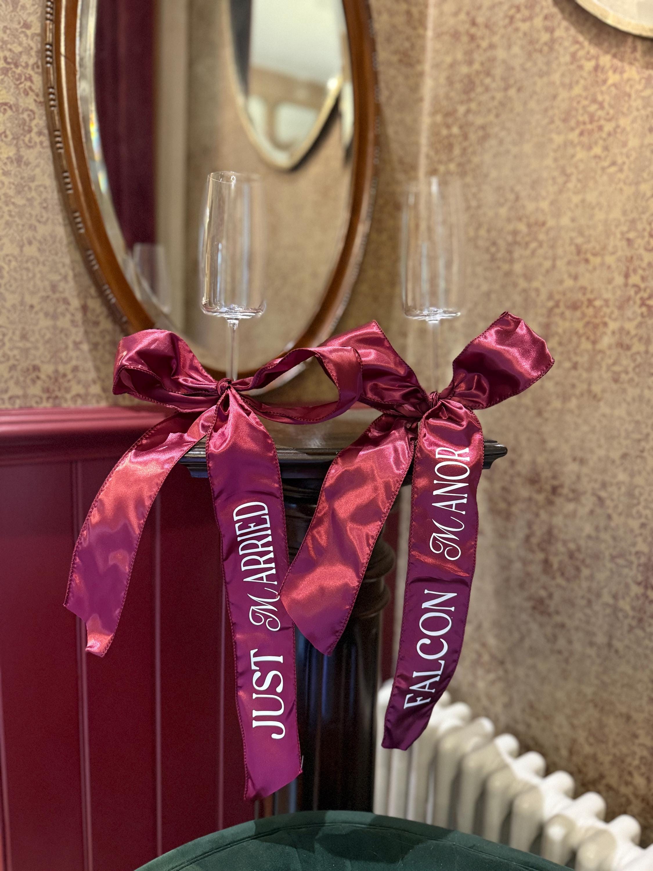Personalised Champagne Bottle Ribbons – Any Celebration Message