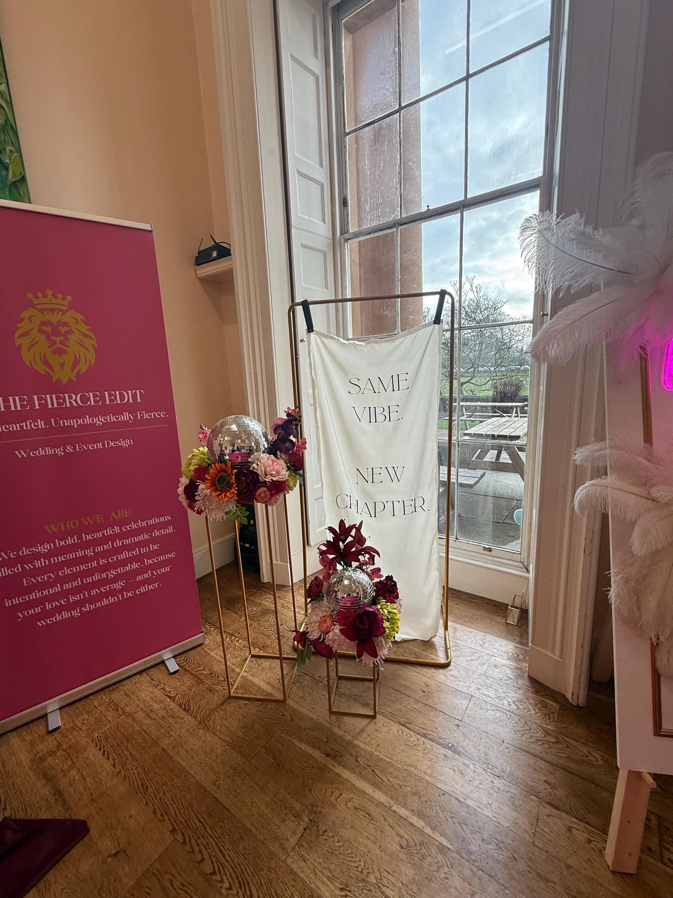 Custom Satin Event Sign | Personalised Wedding Signage