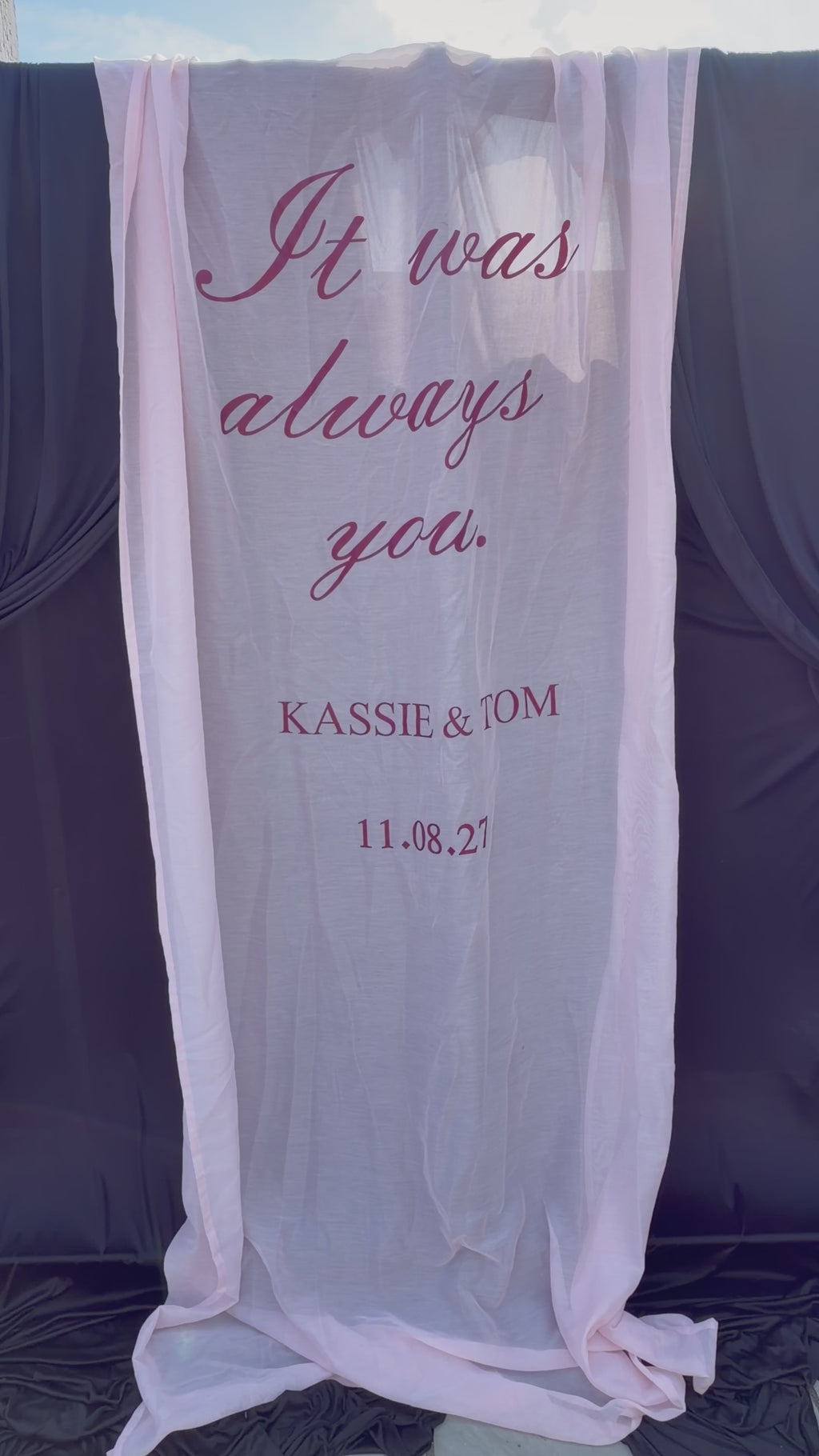 Custom Fabric Event Sign — Any Wording, Any Occasion