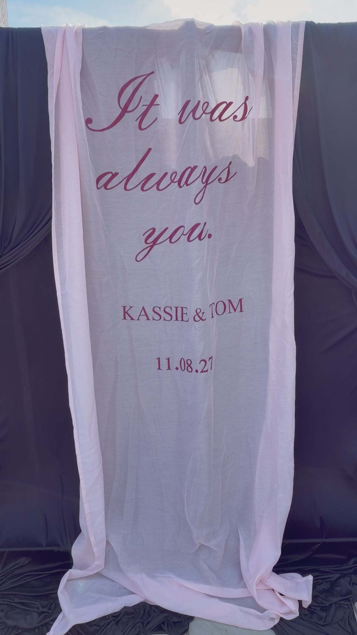 Custom Fabric Event Sign — Any Wording, Any Occasion